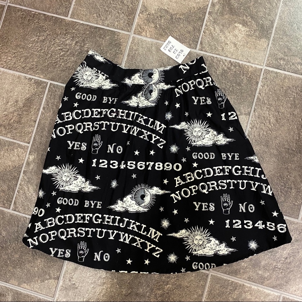 Glow in the dark ouija board skirt BNWT halloween